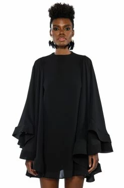 BAD ROMANCE RELAXED DRAPE MINI DRESS 14 BAD ROMANCE RELAXED DRAPE MINI DRESS -AKIRA Sales Shop bad romance relaxed drape mini dress black 3 3