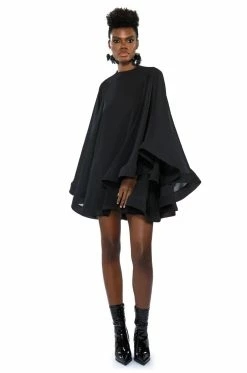 BAD ROMANCE RELAXED DRAPE MINI DRESS 16 BAD ROMANCE RELAXED DRAPE MINI DRESS -AKIRA Sales Shop bad romance relaxed drape mini dress black 5 5