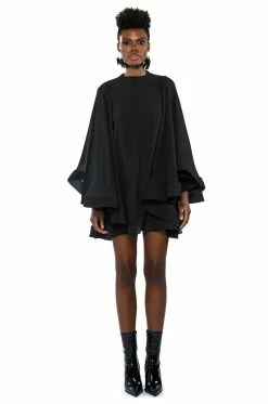 BAD ROMANCE RELAXED DRAPE MINI DRESS 17 BAD ROMANCE RELAXED DRAPE MINI DRESS -AKIRA Sales Shop bad romance relaxed drape mini dress black 6 6