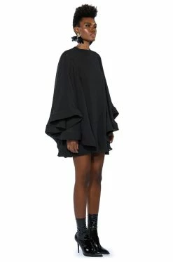 BAD ROMANCE RELAXED DRAPE MINI DRESS 18 BAD ROMANCE RELAXED DRAPE MINI DRESS -AKIRA Sales Shop bad romance relaxed drape mini dress black 7 7