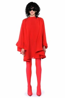 BAD ROMANCE RELAXED DRAPE MINI DRESS -AKIRA Sales Shop bad romance relaxed drape mini dress red 11 11