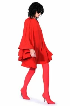 BAD ROMANCE RELAXED DRAPE MINI DRESS -AKIRA Sales Shop bad romance relaxed drape mini dress red 13 13