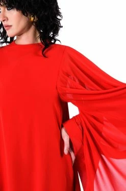 BAD ROMANCE RELAXED DRAPE MINI DRESS -AKIRA Sales Shop bad romance relaxed drape mini dress red 16 16