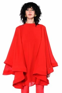 BAD ROMANCE RELAXED DRAPE MINI DRESS -AKIRA Sales Shop bad romance relaxed drape mini dress red 7 7