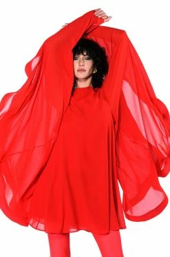 BAD ROMANCE RELAXED DRAPE MINI DRESS -AKIRA Sales Shop bad romance relaxed drape mini dress red 9 9