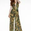 BAECATION WIDE LEG JUMPSUIT -AKIRA Sales Shop baecation wide leg jumpsuit black multi 1 1
