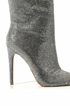 BALLER SILVER GLITTER BOOTIE -AKIRA Sales Shop baller silver glitter bootie silver 7 7