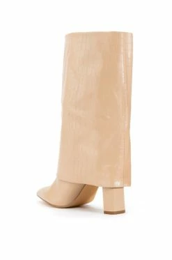 BALTINA CROC TAN FOLD OVER BOOT -AKIRA Sales Shop baltina croc tan fold over boot tan 4 4