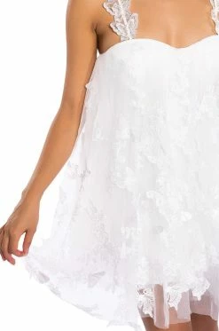 BUTTERFLY KISSES MINI DRESS -AKIRA Sales Shop butterfly kisses mini dress white 7 7