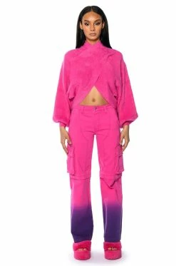 CANDY DREAMS RELAXED CARGO JEANS 12 CANDY DREAMS RELAXED CARGO JEANS -AKIRA Sales Shop candy dreams relaxed cargo jeans pink multi 3 3