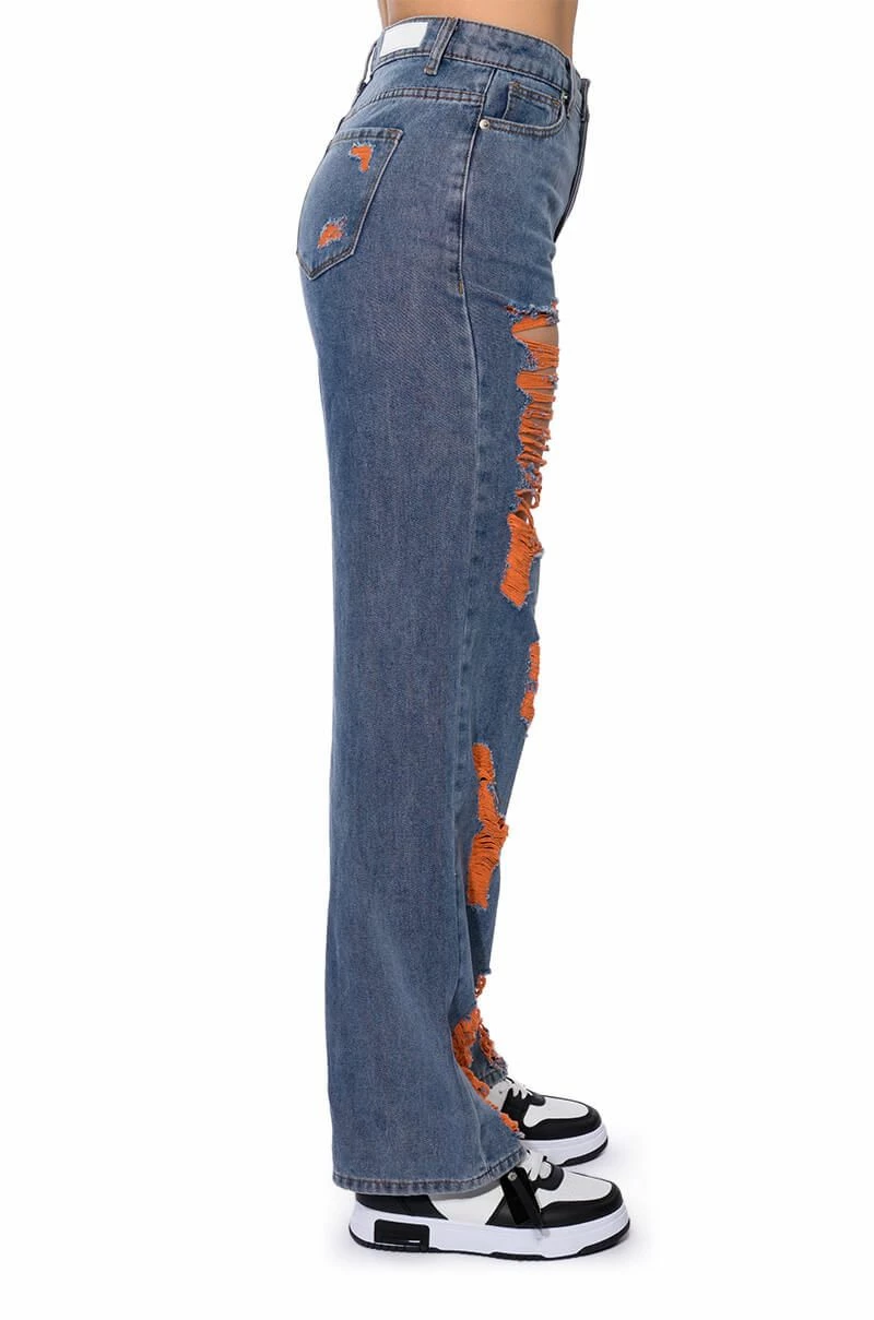 CAREFREE DISTRESSED COLOR RELAXED FIT JEANS 8 CAREFREE DISTRESSED COLOR RELAXED FIT JEANS - Image 6
