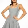 CAUGHT UP FIT AND FLARE MINI DRESS 1 CAUGHT UP FIT AND FLARE MINI DRESS -AKIRA Sales Shop caught up fit and flare mini dress heather grey 1 1