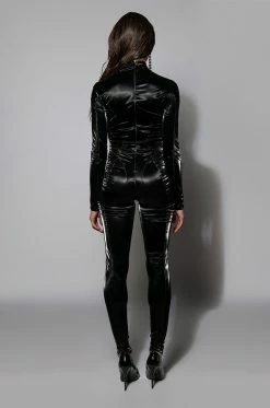 CHOOSE ME FAUX LEATHER CATSUIT -AKIRA Sales Shop choose me faux leather catsuit black 5 5