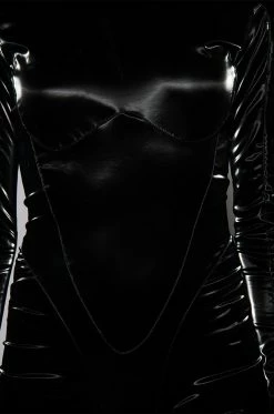 CHOOSE ME FAUX LEATHER CATSUIT -AKIRA Sales Shop choose me faux leather catsuit black 6 6