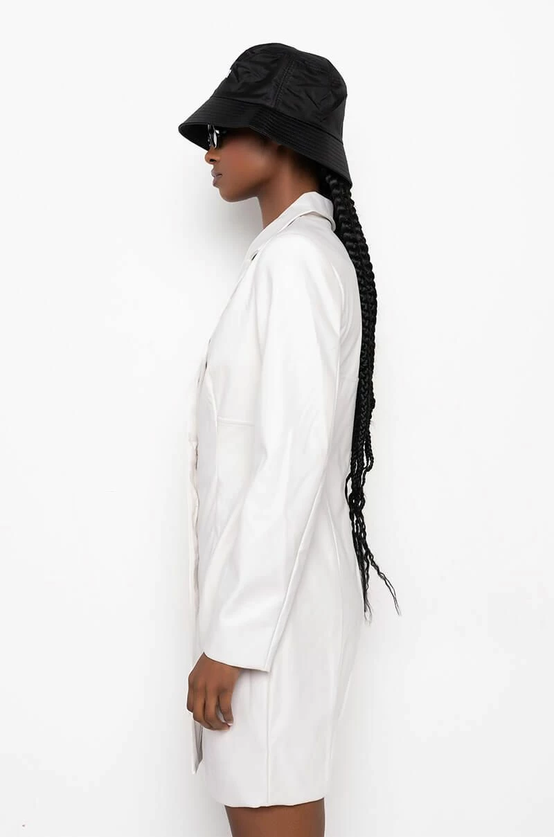 COME ALONG FAUX LEATHER BLAZER DRESS - Image 5