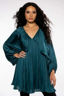 LOVELY DAY LONG SLEEVE MINI FLARE DRESS