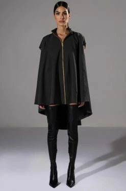 DIDYME CAPE DRESS 14 DIDYME CAPE DRESS -AKIRA Sales Shop didyme cape dress black 8 8