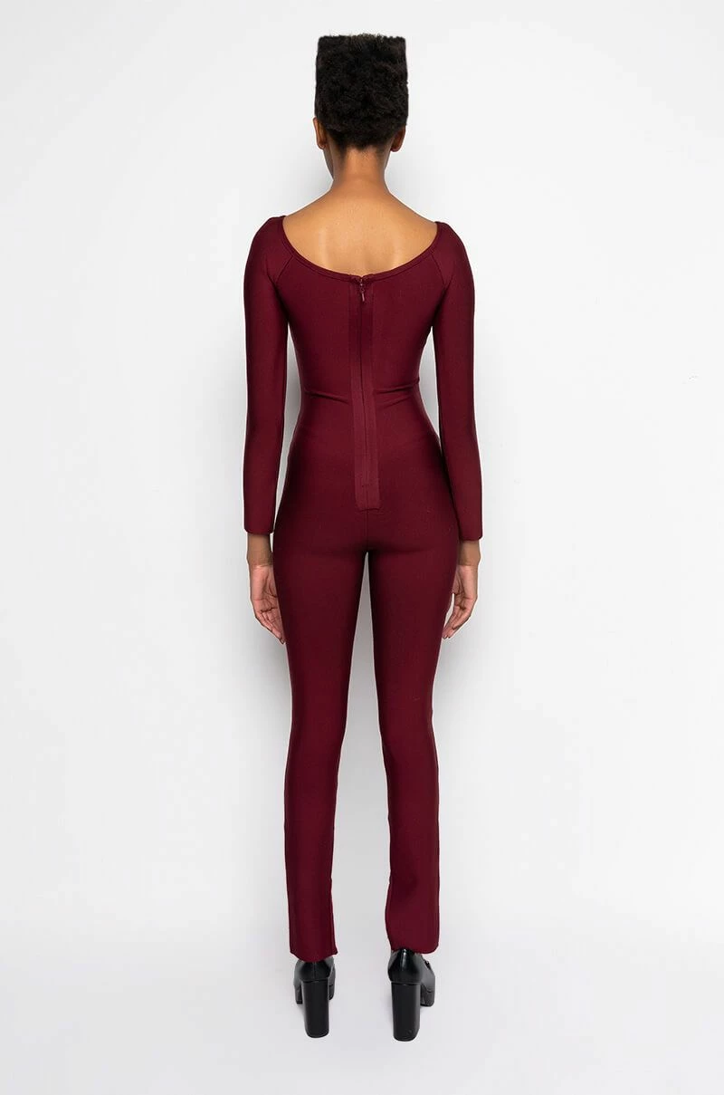 DOES WHAT SHE WANTS BANDAGE JUMPSUIT - Image 7