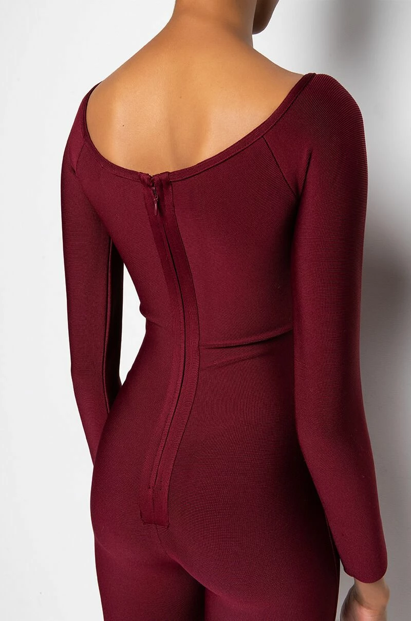 DOES WHAT SHE WANTS BANDAGE JUMPSUIT - Image 8