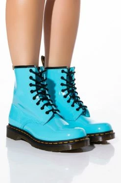 DR. MARTENS 1460 W PATENT LAMPER BOOTS