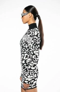 DREAM GIRL LONG SLEEVED MINI DRESS 12 DREAM GIRL LONG SLEEVED MINI DRESS -AKIRA Sales Shop dream girl long sleeved mini dress black multi 4 4