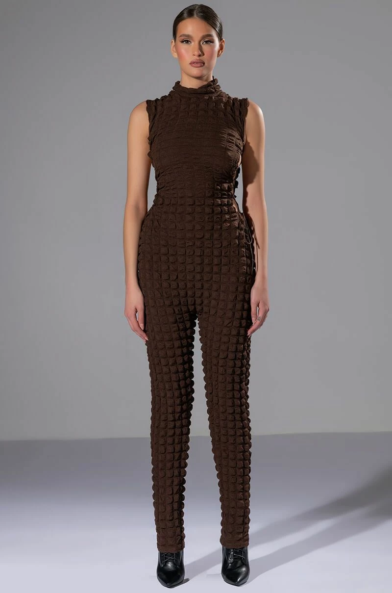 DREAM LOVER TEXTURED LACE UP JUMPSUIT 3 DREAM LOVER TEXTURED LACE UP JUMPSUIT