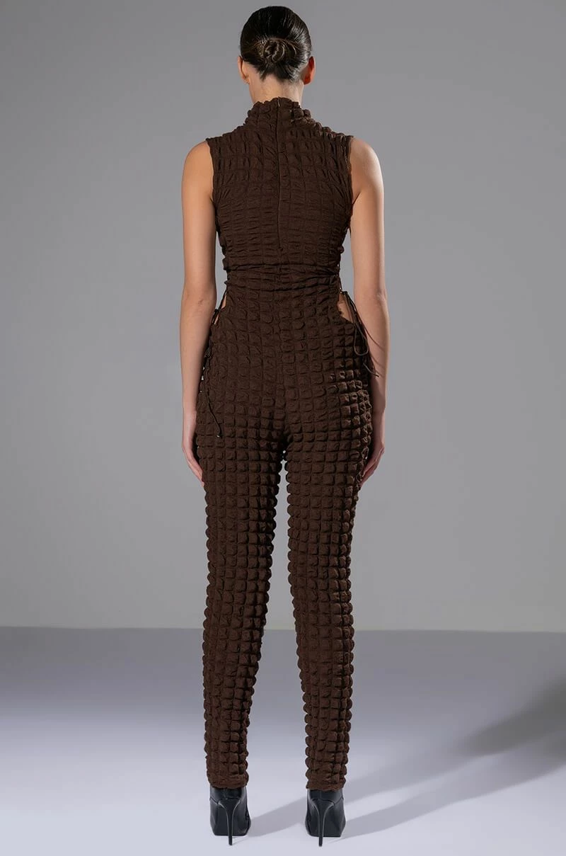 DREAM LOVER TEXTURED LACE UP JUMPSUIT 6 DREAM LOVER TEXTURED LACE UP JUMPSUIT - Image 4