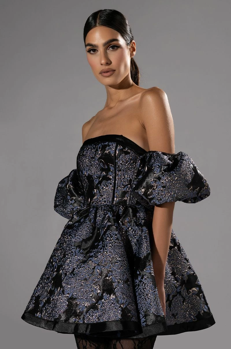 ELOISE OFF THE SHOULDER BROCADE MINI DRESS 4 ELOISE OFF THE SHOULDER BROCADE MINI DRESS - Image 2