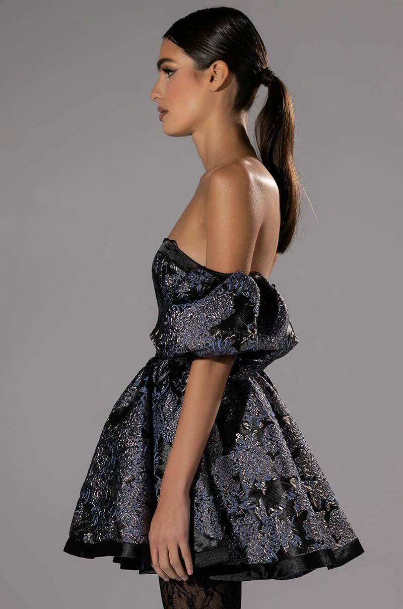 ELOISE OFF THE SHOULDER BROCADE MINI DRESS 6 ELOISE OFF THE SHOULDER BROCADE MINI DRESS - Image 4