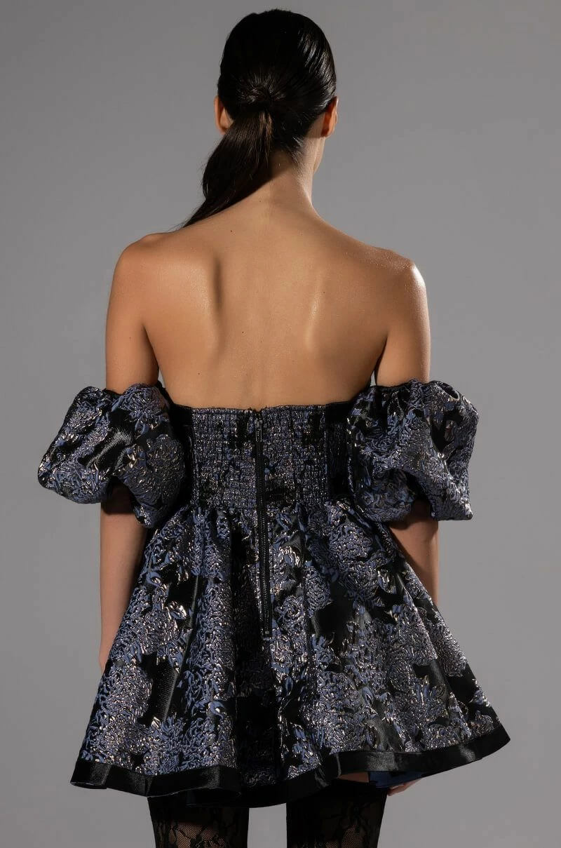 ELOISE OFF THE SHOULDER BROCADE MINI DRESS 7 ELOISE OFF THE SHOULDER BROCADE MINI DRESS - Image 5