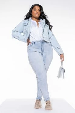 FLEX FIT EXTREME STRETCH HIGH WAIST PEARL SKINNY JEANS -AKIRA Sales Shop extreme stretch high waist pearl skinny jeans light blue denim 3 3 c1