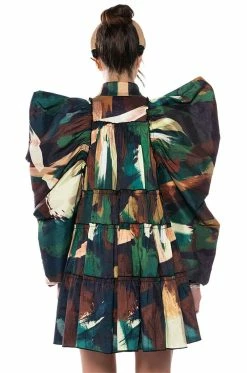 FALL IN LOVE COLLARED MINI DRESS 10 FALL IN LOVE COLLARED MINI DRESS -AKIRA Sales Shop fall in love collared mini dress green camo 4 4