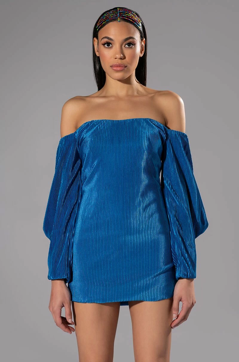 FAYE OFF THE SHOULDER PLEATED MINI DRESS 3 FAYE OFF THE SHOULDER PLEATED MINI DRESS