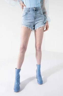 FLEX-FIT HIGH WAISTED SUPER STRETCHY DENIM SHORTS