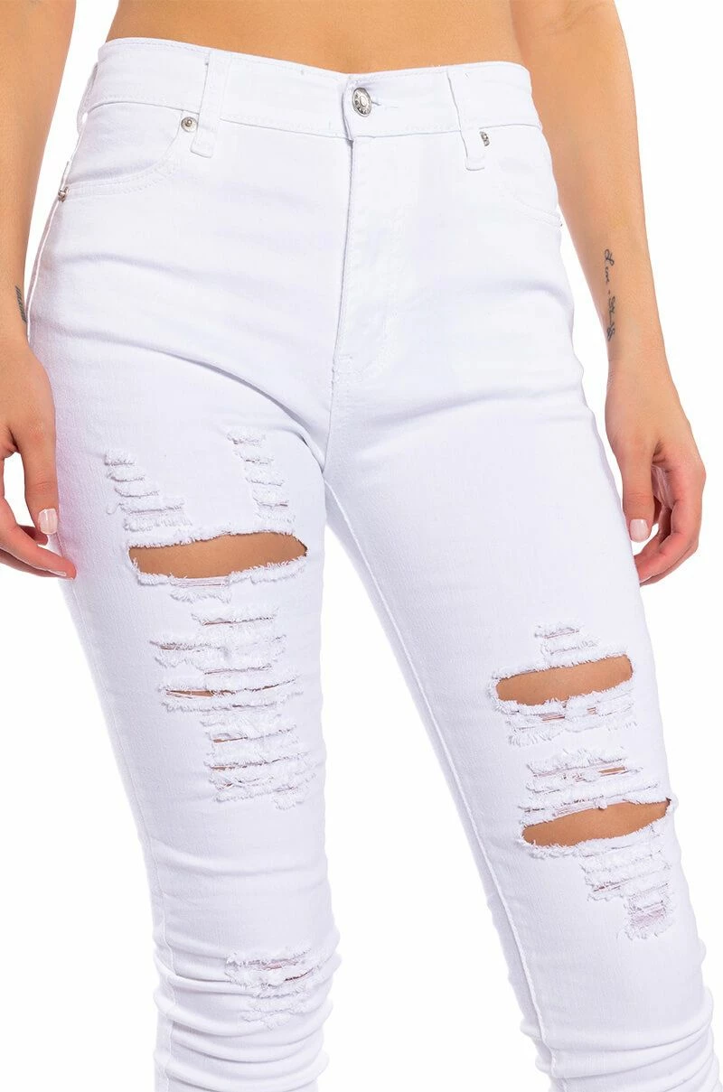 FOLLOW MY LEAD DESTROYED HIGH RISE SKINNY JEANS 10 FOLLOW MY LEAD DESTROYED HIGH RISE SKINNY JEANS - Image 8