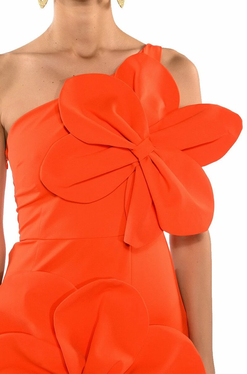 GEMMA FLORAL DETAIL ONE SHOULDER MINI DRESS 9 GEMMA FLORAL DETAIL ONE SHOULDER MINI DRESS - Image 7