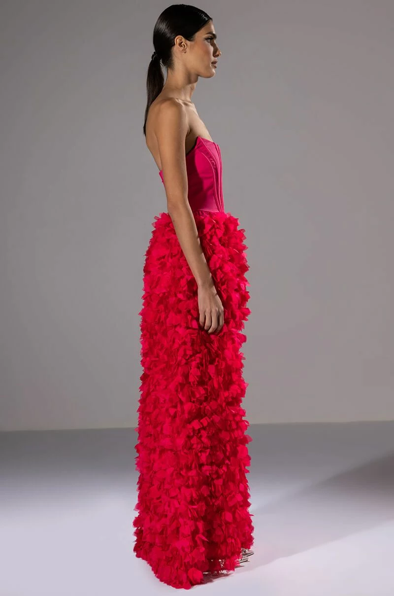 GIRL ON FIRE CASCADING HIGH LOW TUBE DRESS 4 GIRL ON FIRE CASCADING HIGH LOW TUBE DRESS - Image 2