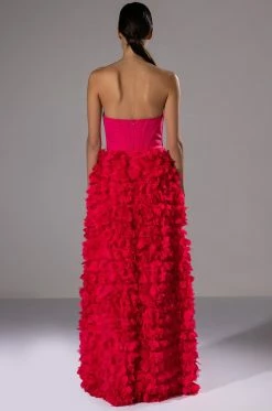 GIRL ON FIRE CASCADING HIGH LOW TUBE DRESS 8 GIRL ON FIRE CASCADING HIGH LOW TUBE DRESS -AKIRA Sales Shop girl on fire cascading high low tube dress pink 3 3
