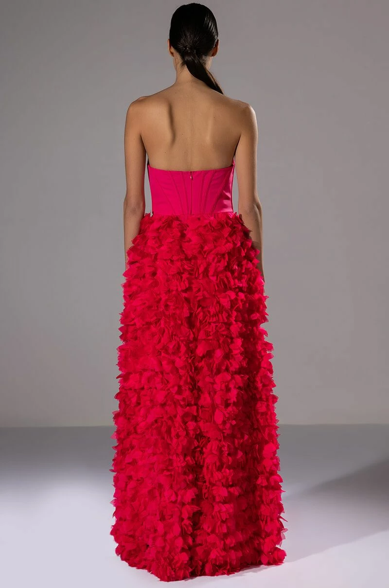 GIRL ON FIRE CASCADING HIGH LOW TUBE DRESS 5 GIRL ON FIRE CASCADING HIGH LOW TUBE DRESS - Image 3