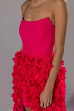 GIRL ON FIRE CASCADING HIGH LOW TUBE DRESS 9 GIRL ON FIRE CASCADING HIGH LOW TUBE DRESS -AKIRA Sales Shop girl on fire cascading high low tube dress pink 4 4