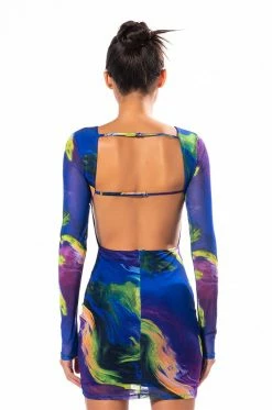 GLOW UP MINI DRESS 15 GLOW UP MINI DRESS -AKIRA Sales Shop glow up mini dress green multi 6 6