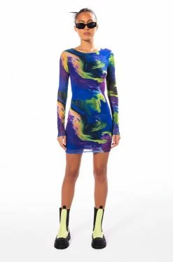 GLOW UP MINI DRESS 17 GLOW UP MINI DRESS -AKIRA Sales Shop glow up mini dress green multi 8 8