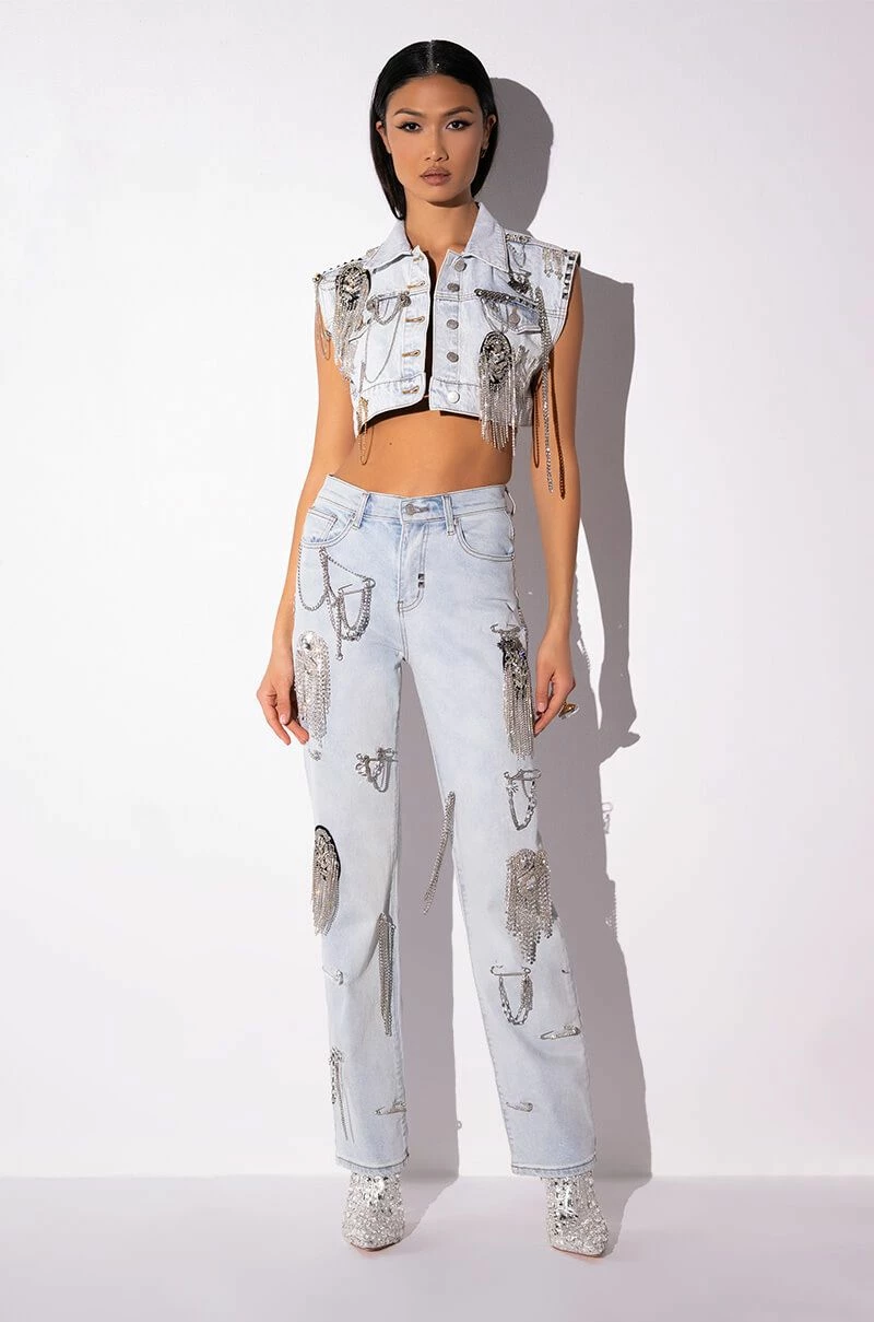 HOUDINI EMBELLISHED WIDE LEG JEAN 17 HOUDINI EMBELLISHED WIDE LEG JEAN - Image 15