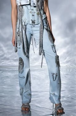 HOUDINI EMBELLISHED WIDE LEG JEAN 34 HOUDINI EMBELLISHED WIDE LEG JEAN -AKIRA Sales Shop houdini embellished wide leg jean light blue 1 1 c1