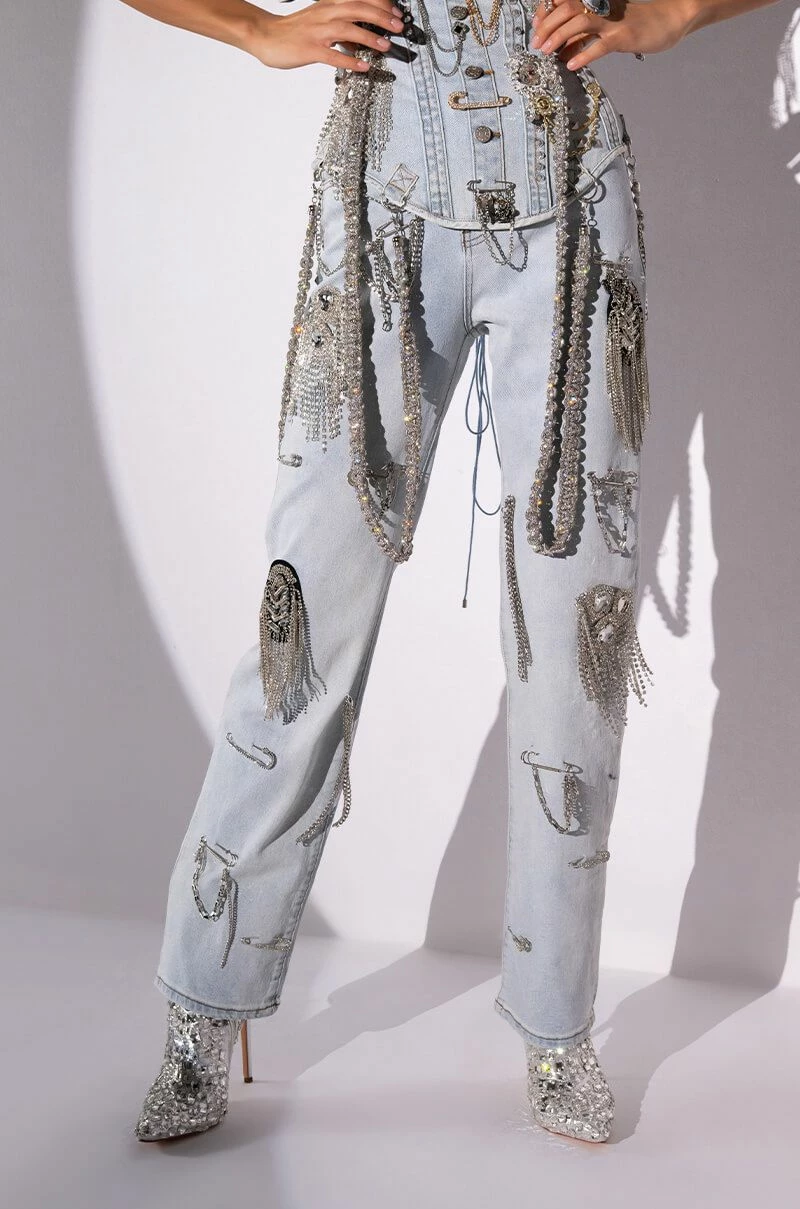 HOUDINI EMBELLISHED WIDE LEG JEAN 4 HOUDINI EMBELLISHED WIDE LEG JEAN - Image 2