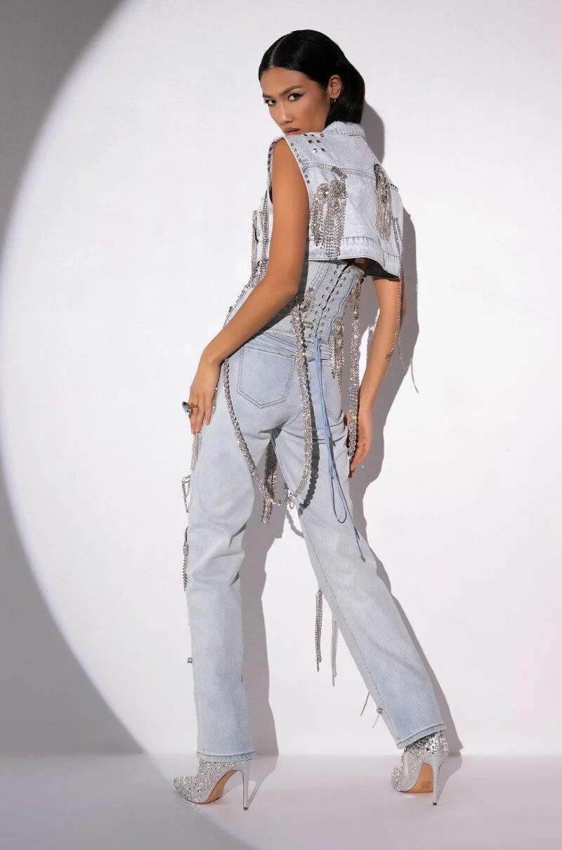 HOUDINI EMBELLISHED WIDE LEG JEAN 7 HOUDINI EMBELLISHED WIDE LEG JEAN - Image 5