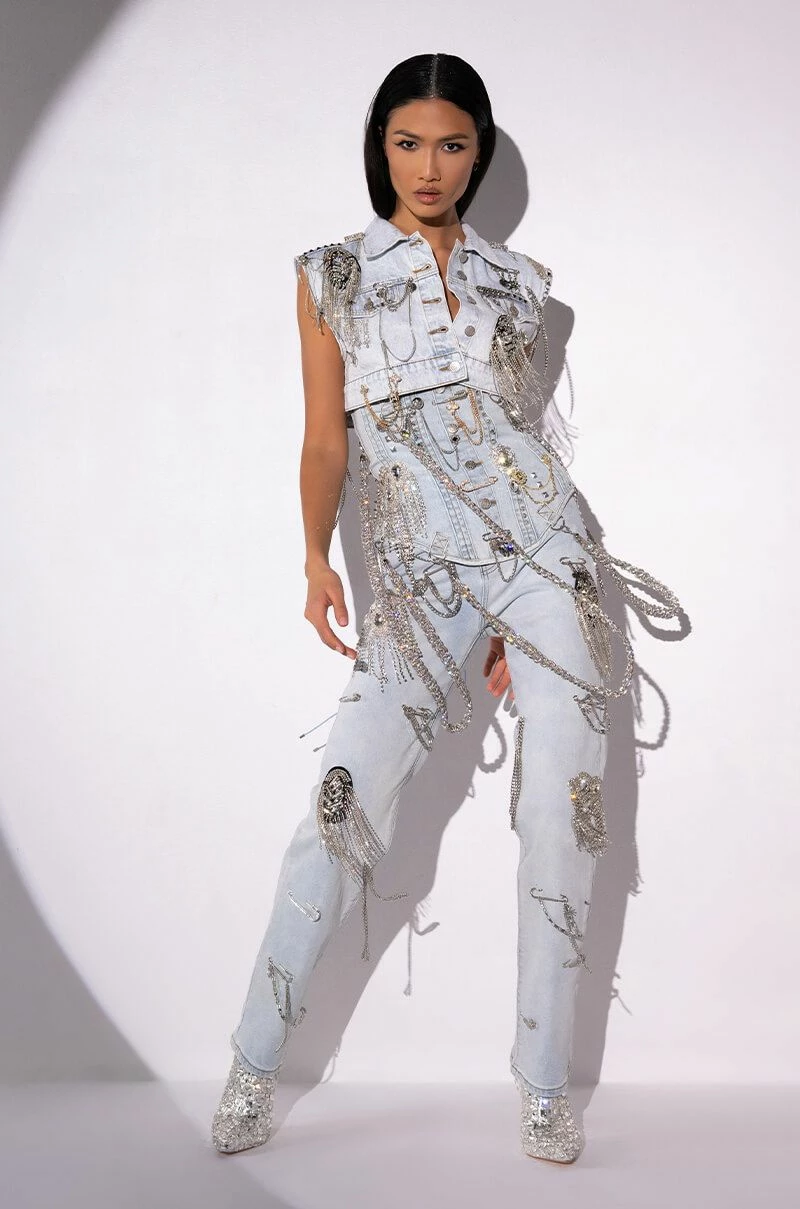 HOUDINI EMBELLISHED WIDE LEG JEAN 9 HOUDINI EMBELLISHED WIDE LEG JEAN - Image 7