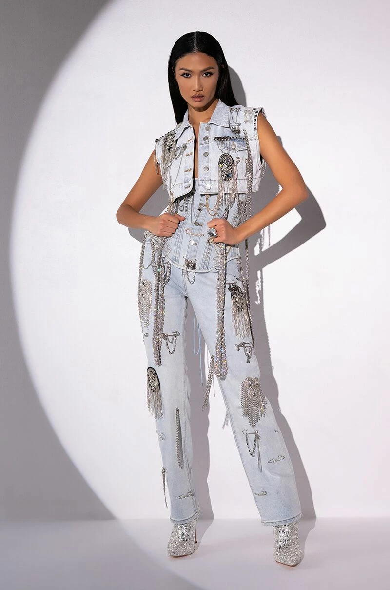 HOUDINI EMBELLISHED WIDE LEG JEAN 11 HOUDINI EMBELLISHED WIDE LEG JEAN - Image 9