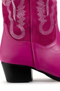 GENUINE LEATHER IGGY METALLIC WESTERN STYLE BELOW THE KNEE BOOT IN FUCHSIA -AKIRA Sales Shop iggy metallic western style below the knee boot in fuchsia fuchsia 5 5