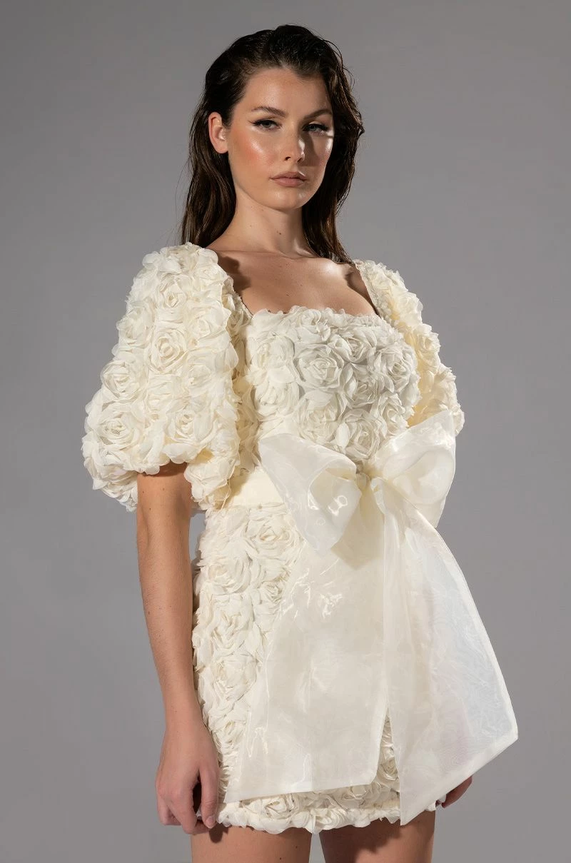 IN FULL BLOOM TEXTURED MINI DRESS - Image 2